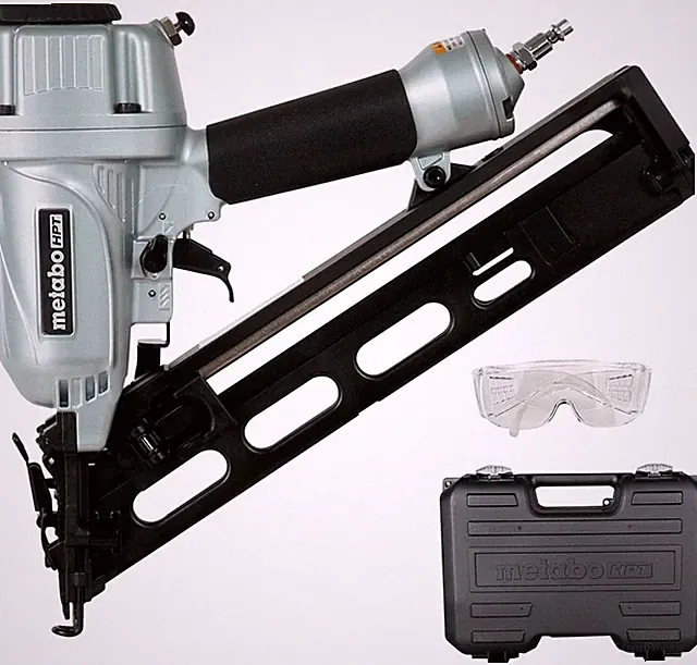 Finish Nailer with Air Duster, Pro-Preferred Pneumatic Power Nailer for Crown Mo