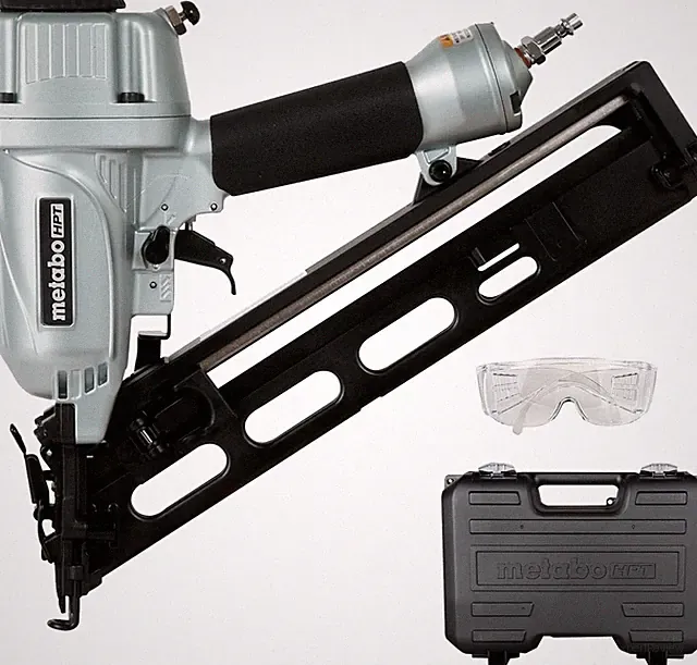 Metabo HPT Finish Nailer with Air Duster, Pro-Preferred Pneumatic Sofa, Blue