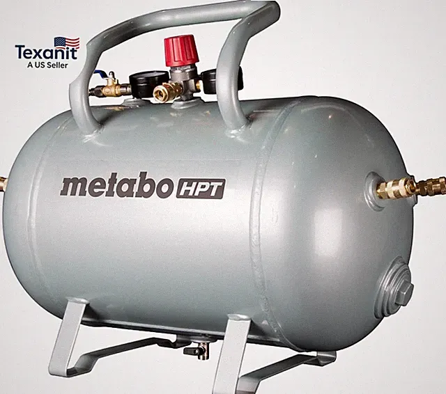 Metabo HPT Reserve Air Tank, High Capacity 10 Gallon Air Tank, ASME Certified, 5